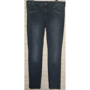 KUT From the Kloth Jeans Womens Size 12 Skinny Ankle Mid Rise Stretch Dark Denim